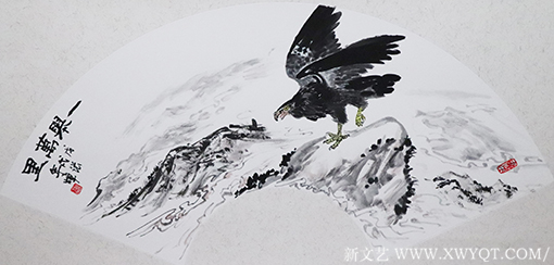 张焯作品 《一举万里》规格：180cmX97cm